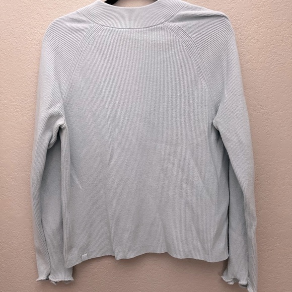 Lululemon Cotton Blend Half Zip Sweater in Powder Blue Size L - Picture 7 of 7